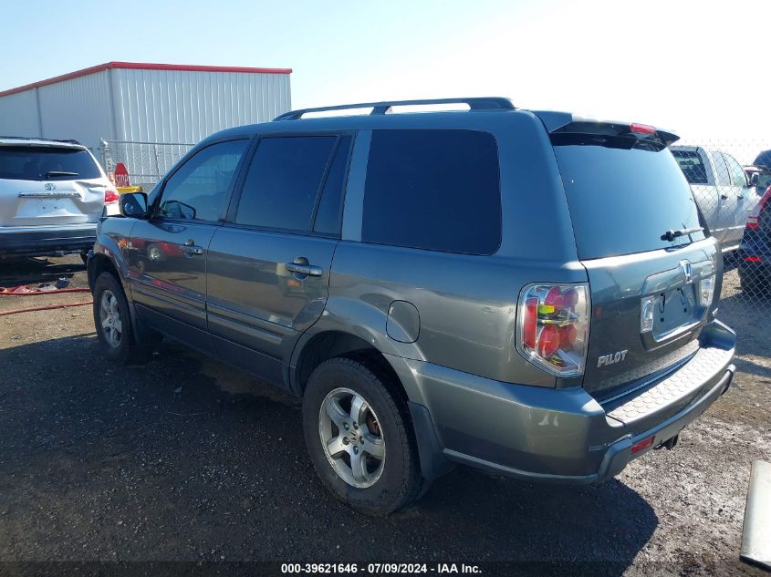 2007 Honda Pilot Ex-L VIN: 2HKYF18667H539610 Lot: 39621646