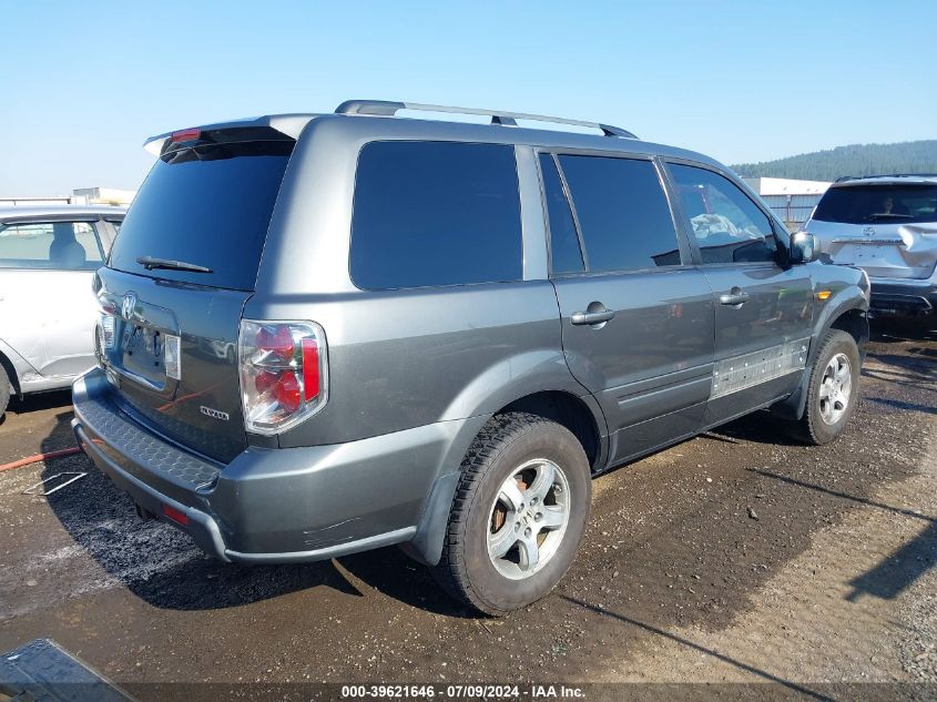 2007 Honda Pilot Ex-L VIN: 2HKYF18667H539610 Lot: 39621646