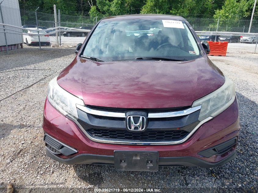 2015 Honda Cr-V Lx VIN: 5J6RM4H31FL058430 Lot: 39621719