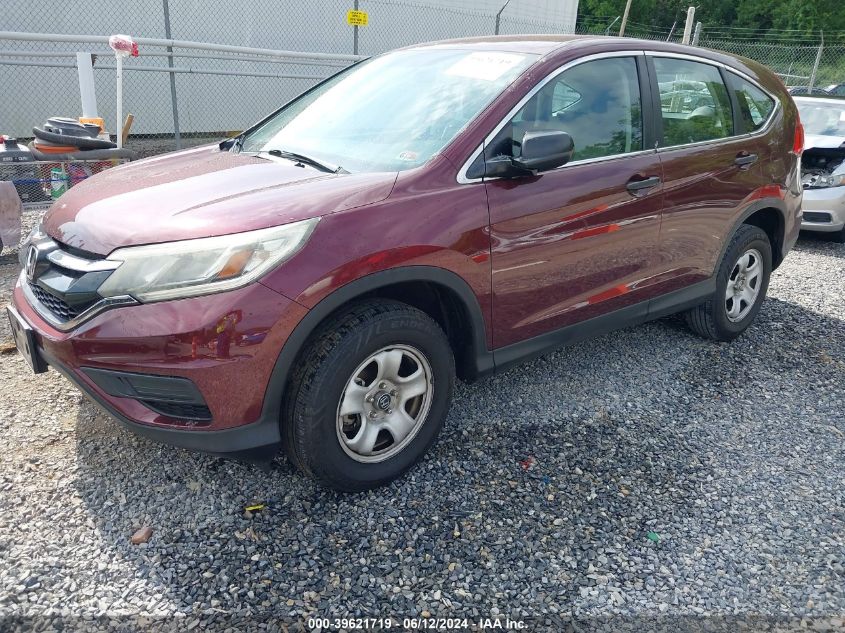 2015 Honda Cr-V Lx VIN: 5J6RM4H31FL058430 Lot: 39621719