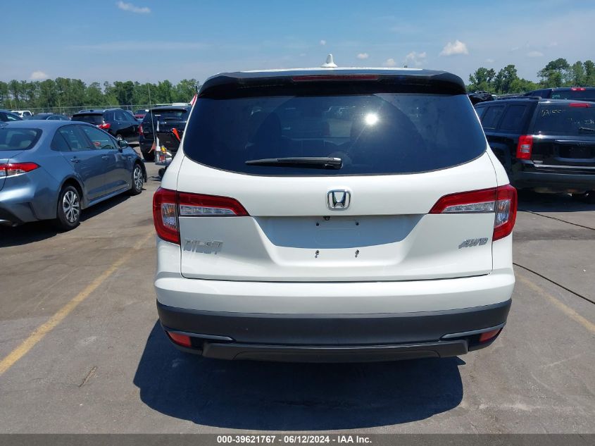 2019 Honda Pilot Lx VIN: 5FNYF6H12KB086305 Lot: 39621767