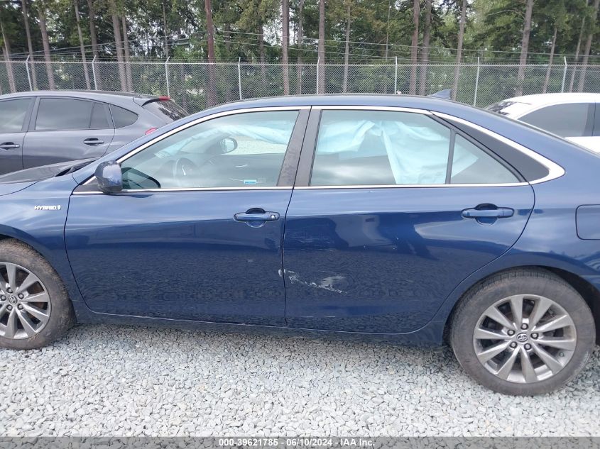 2015 Toyota Camry Hybrid Xle VIN: 4T1BD1FKXFU162243 Lot: 39621785