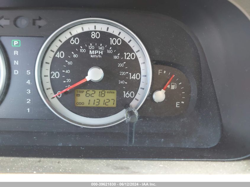 2005 Kia Amanti VIN: KNALD124655074621 Lot: 39621830