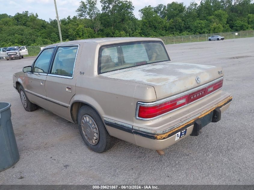 1993 Dodge Dynasty VIN: 1B3XC46R9PD100914 Lot: 39621867