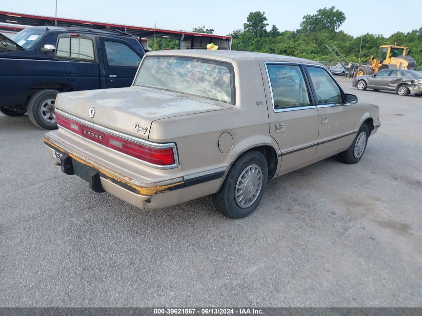 1993 Dodge Dynasty VIN: 1B3XC46R9PD100914 Lot: 39621867