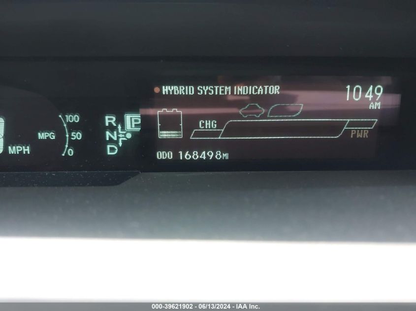 2013 Toyota Prius Two VIN: JTDKN3DU7D1658746 Lot: 39621902