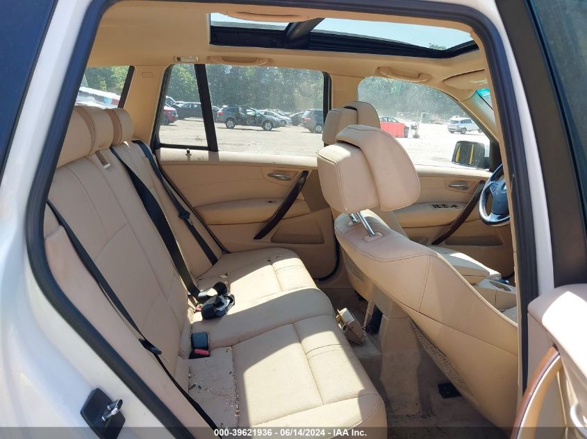 2009 BMW X3 xDrive30I VIN: WBXPC93419WJ29967 Lot: 39621936