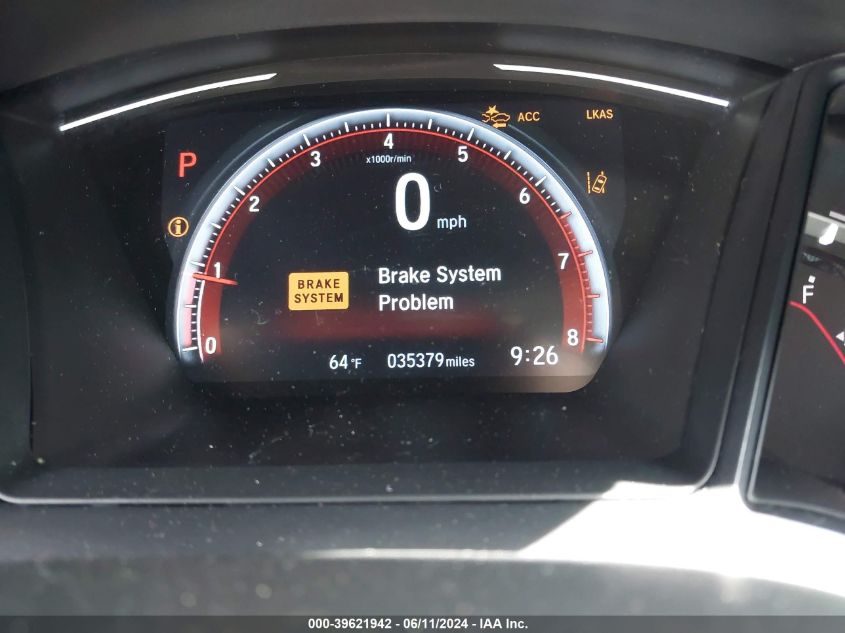 2019 Honda Civic Sport VIN: SHHFK7H42KU411827 Lot: 39621942