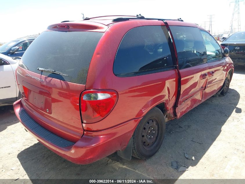 2005 Dodge Grand Caravan Se VIN: 2D4GP24R55R184172 Lot: 39622014