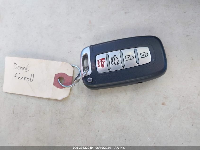 2013 Hyundai Sonata Se 2.0T VIN: 5NPEC4AB0DH641162 Lot: 39622049