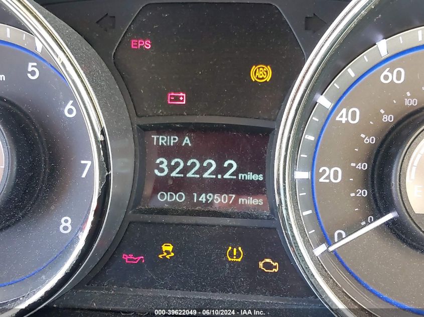 2013 Hyundai Sonata Se 2.0T VIN: 5NPEC4AB0DH641162 Lot: 39622049