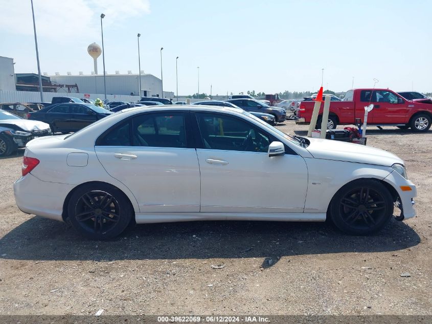 2012 Mercedes-Benz C 250 Luxury/Sport VIN: WDDGF4HB5CR218337 Lot: 39622069