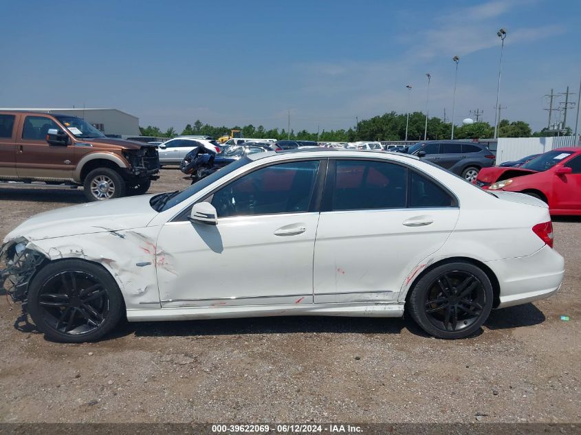 2012 Mercedes-Benz C 250 Luxury/Sport VIN: WDDGF4HB5CR218337 Lot: 39622069