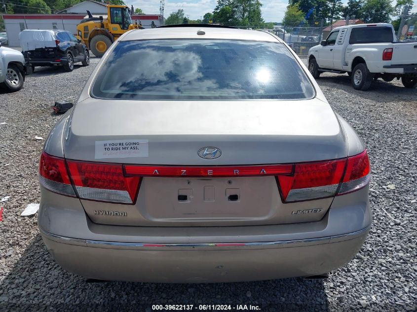 2008 Hyundai Azera Limited VIN: KMHFC46F08A301552 Lot: 39622137