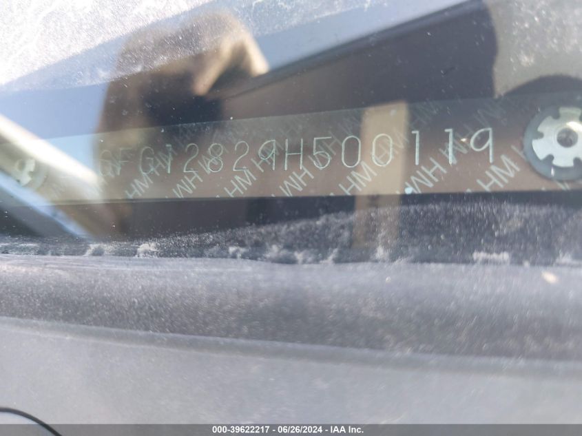 2009 Honda Civic Ex VIN: 2HGFG12829H500119 Lot: 39622217