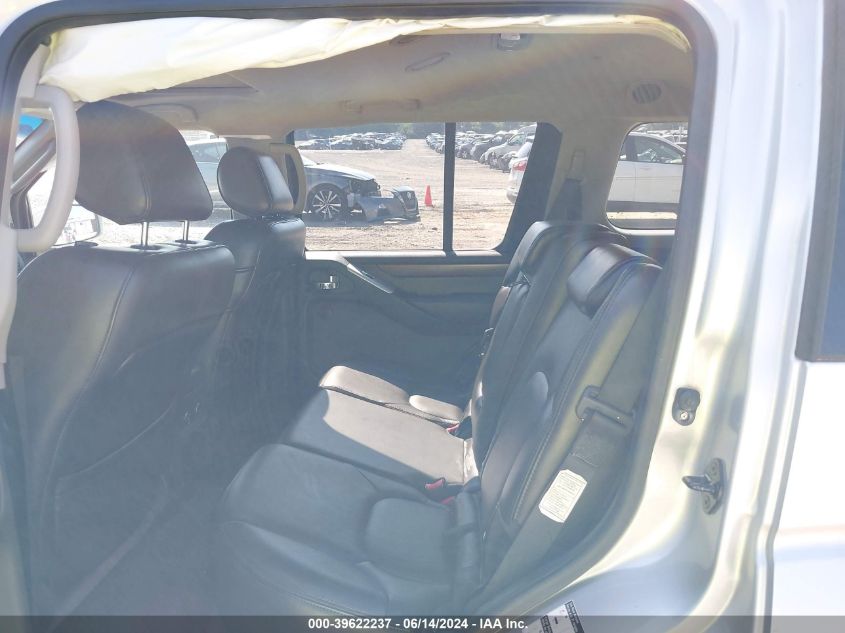 2008 Nissan Pathfinder Le VIN: 5N1AR18B38C607361 Lot: 39622237