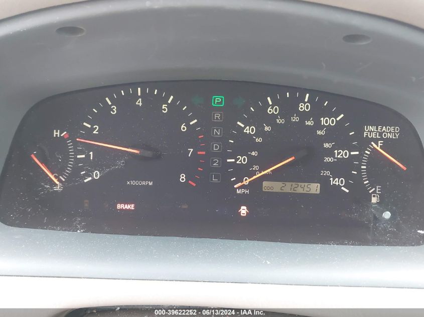 1998 Lexus Es 300 VIN: JT8BF28GXW5040939 Lot: 39622252