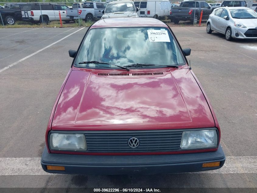 1986 Volkswagen Jetta Deluxe VIN: WVWGA0162GW826838 Lot: 39622296