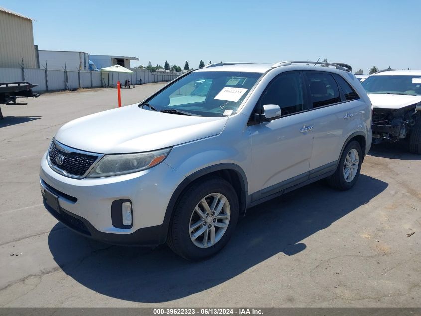 2015 Kia Sorento Lx V6 VIN: 5XYKT4A74FG589141 Lot: 39622323