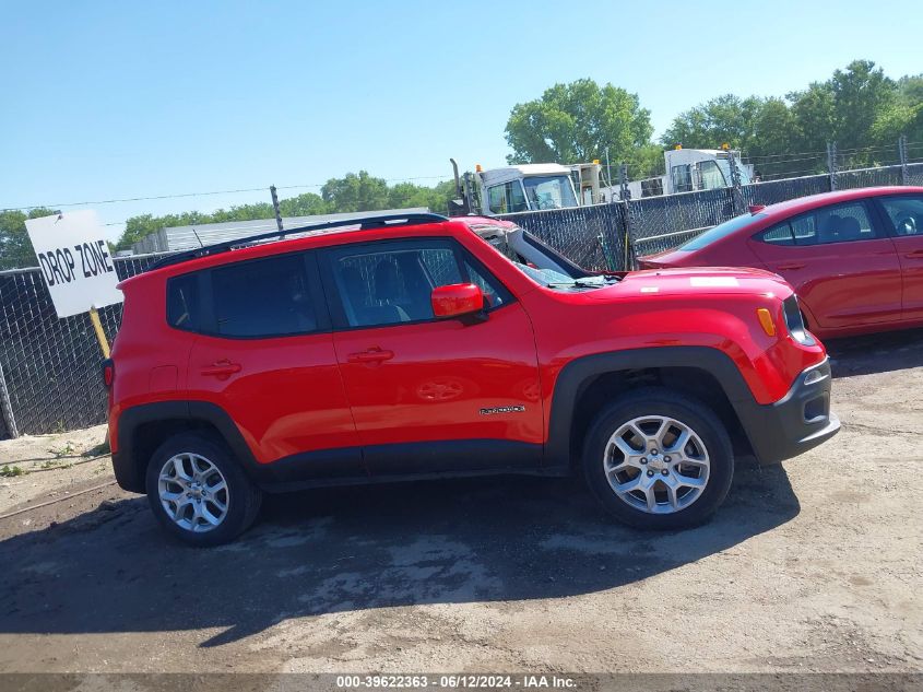 2018 Jeep Renegade Latitude 4X4 VIN: ZACCJBBB9JPH56197 Lot: 39622363