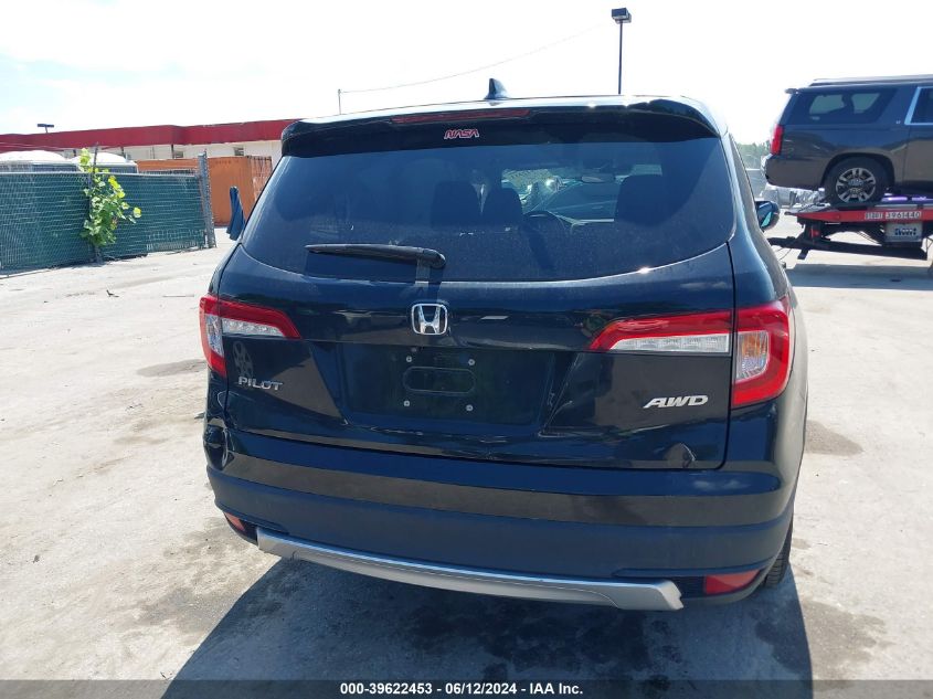 2019 Honda Pilot Ex VIN: 5FNYF6H36KB071453 Lot: 39622453