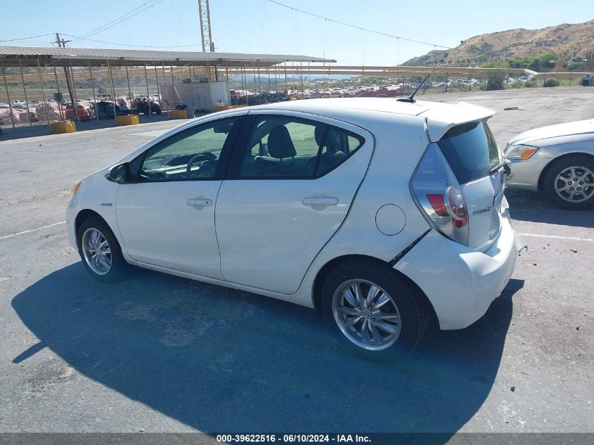 2012 Toyota Prius C Four VIN: JTDKDTB3XC1013181 Lot: 39622516