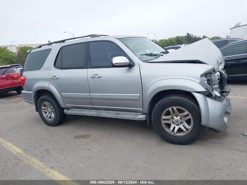 2007 Toyota Sequoia Limited V8 VIN: 5TDZT38AX7S289005 Lot: 39622529