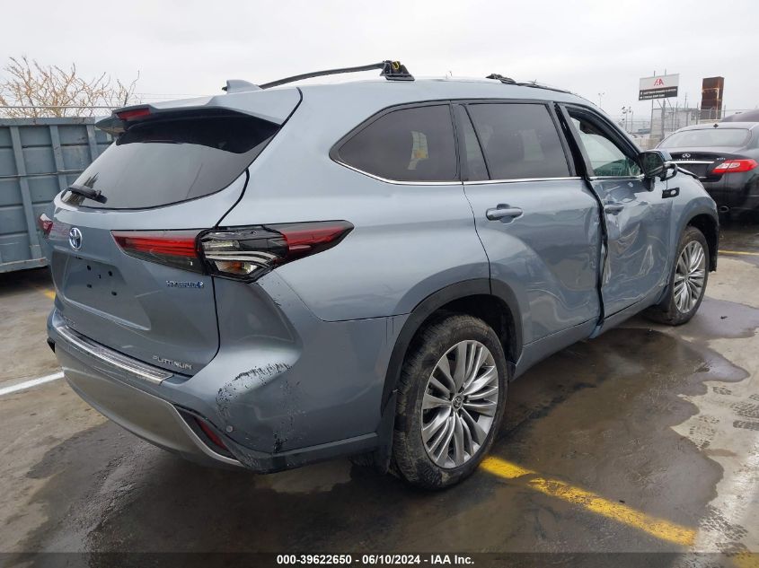 2024 Toyota Highlander Hybrid Platinum VIN: 5TDEBRCH7RS603351 Lot: 39622650