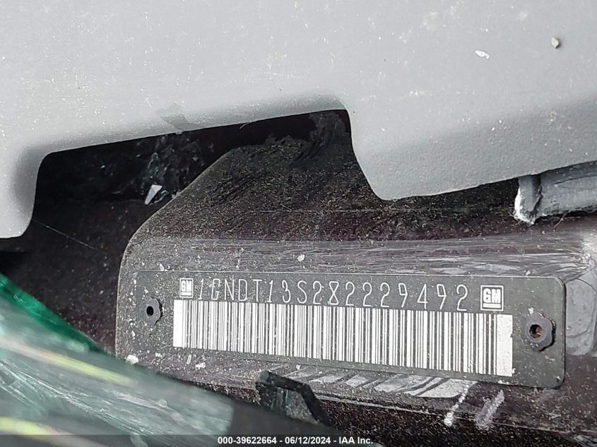 2008 Chevrolet Trailblazer Fleet VIN: 1GNDT13S282229492 Lot: 39622664