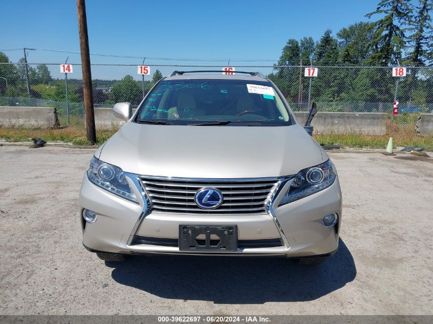 2013 Lexus Rx 450H 450 VIN: JTJBC1BA1D2062932 Lot: 39622697