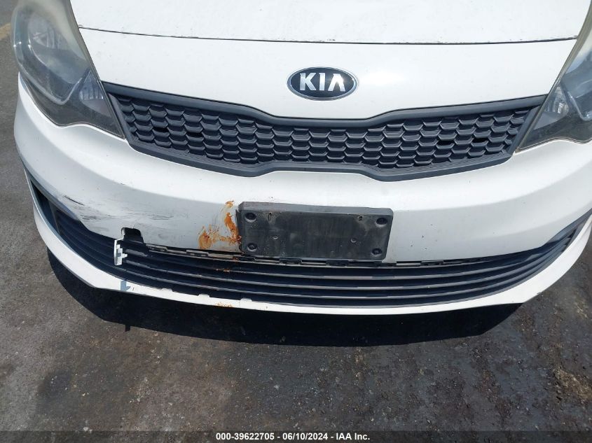 2016 Kia Rio Lx VIN: KNADM4A33G6637488 Lot: 39622705