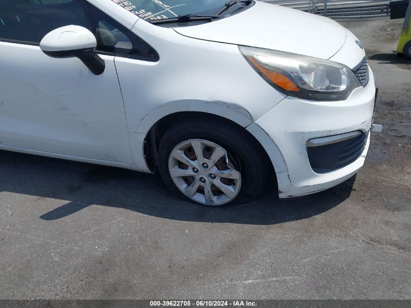 2016 Kia Rio Lx VIN: KNADM4A33G6637488 Lot: 39622705