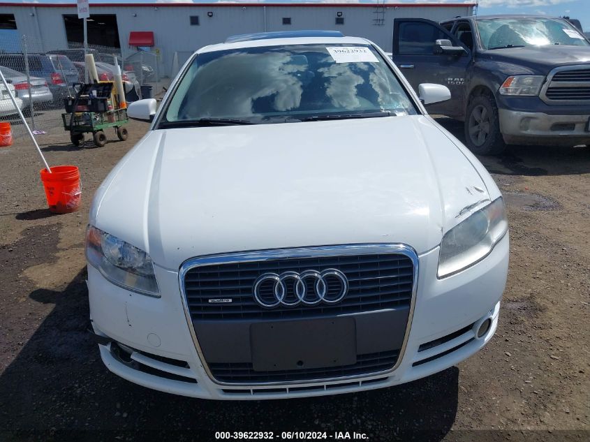 2007 Audi A4 2.0T VIN: WAUDF78E17A123025 Lot: 39622932