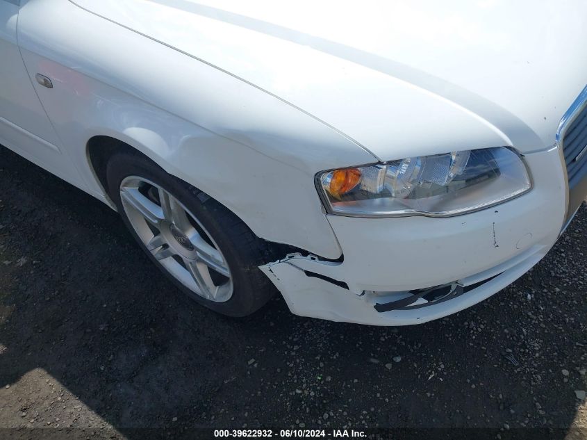 2007 Audi A4 2.0T VIN: WAUDF78E17A123025 Lot: 39622932