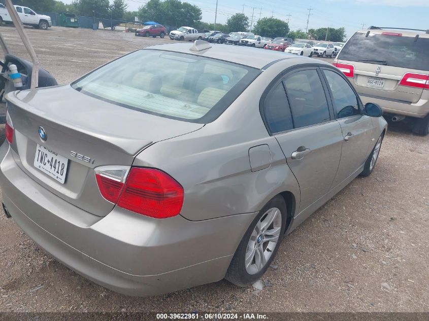 2008 BMW 328I VIN: WBAVA37538NL48070 Lot: 40253985