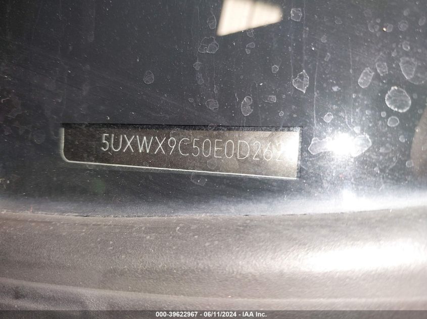 2014 BMW X3 xDrive28I VIN: 5UXWX9C50E0D26262 Lot: 39622967