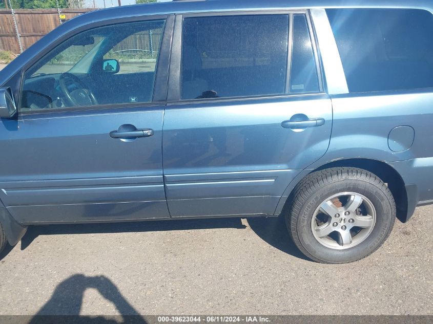 2006 Honda Pilot Ex VIN: 5FNYF28456B023580 Lot: 39623044