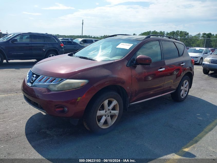 2009 Nissan Murano Sl VIN: JN8AZ18WX9W204196 Lot: 39623103