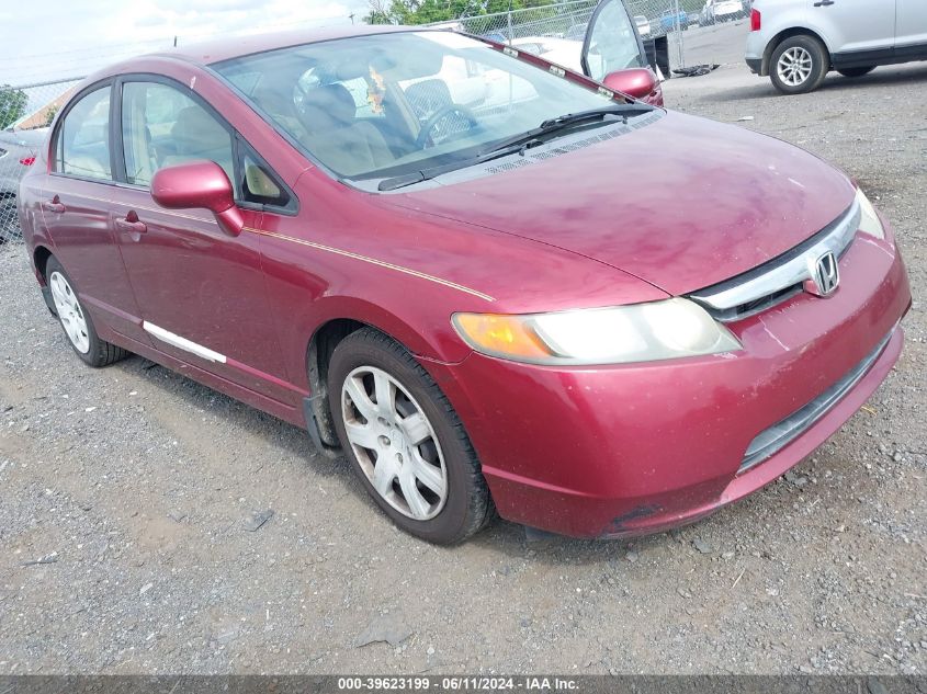 2007 Honda Civic Lx VIN: 1HGFA16567L014396 Lot: 39623199