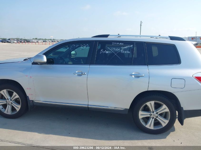 2013 Toyota Highlander Limited V6 VIN: 5TDYK3EH3DS096318 Lot: 39623286
