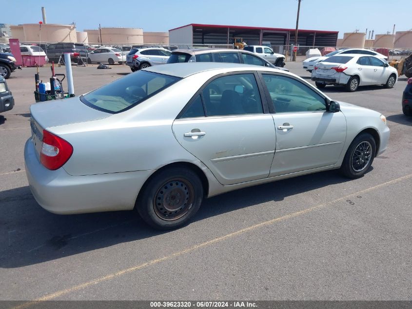 2004 Toyota Camry Le/Se/Xle VIN: JTDBE30K140256604 Lot: 39623320