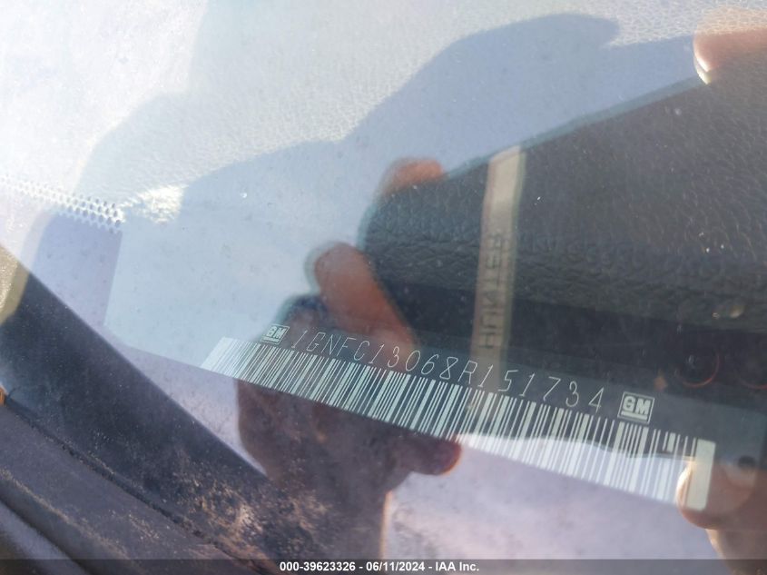 2008 Chevrolet Tahoe Lt VIN: 1GNFC13068R151734 Lot: 39623326