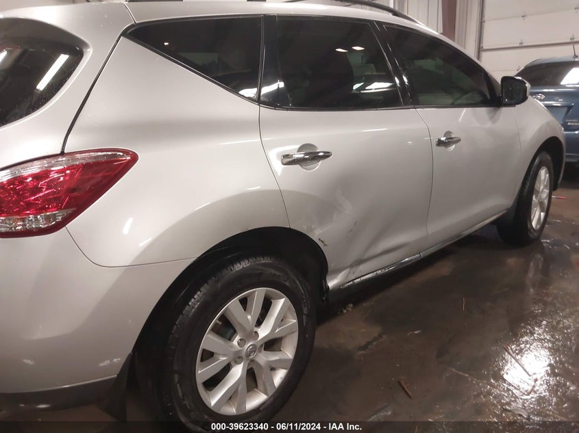 2012 Nissan Murano Sv VIN: JN8AZ1MW7CW202368 Lot: 39623340