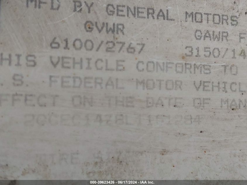 1990 Chevrolet Gmt-400 C1500 VIN: 2GCEC14Z8L1151284 Lot: 39623426