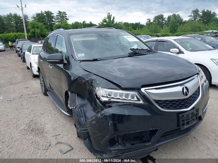 2016 Acura Mdx Technology Acurawatch Plus Packages/Technology Package VIN: 5FRYD4H47GB010346 Lot: 39623512