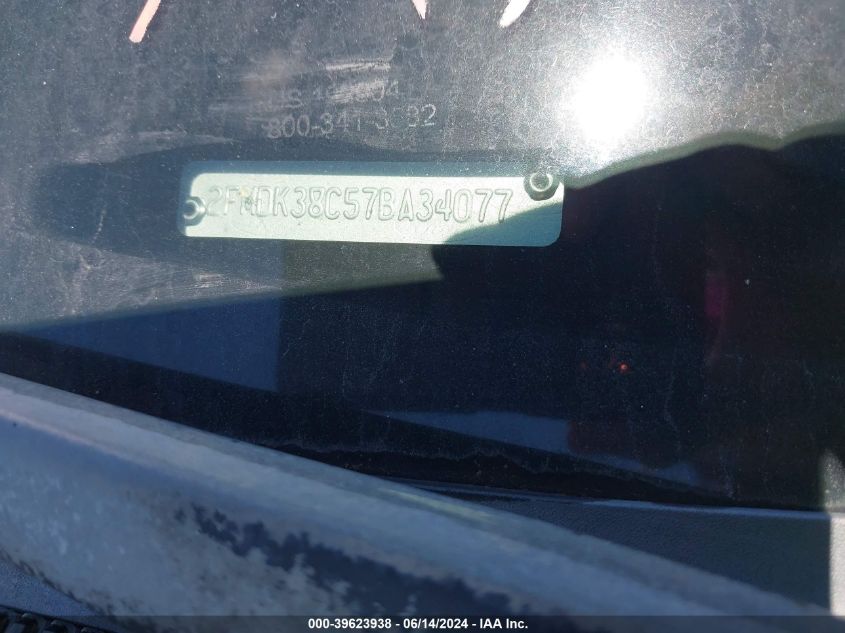 2007 Ford Edge Sel VIN: 2FMDK38C57BA34077 Lot: 39623938