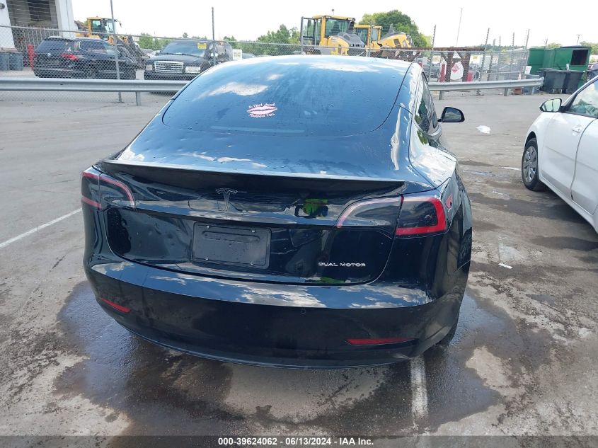 2022 Tesla Model 3 Long Range Dual Motor All-Wheel Drive VIN: 5YJ3E1EB7NF120370 Lot: 39624062