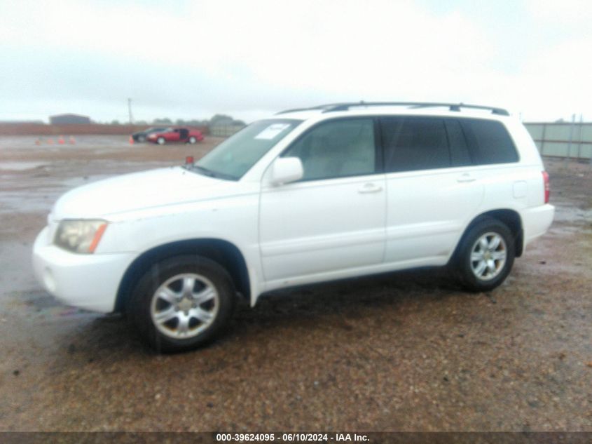 2002 Toyota Highlander V6 VIN: JTEGF21A820047257 Lot: 39624095