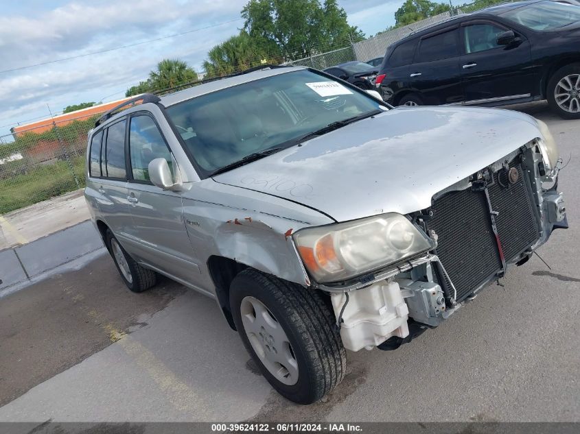 2005 Toyota Highlander Limited V6 VIN: JTEDP21A950052472 Lot: 39624122