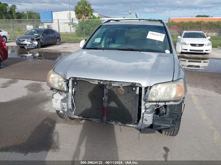 2005 Toyota Highlander Limited V6 VIN: JTEDP21A950052472 Lot: 39624122